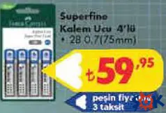 FABER CASTELL SUPERFİNE KALEM UCU 4'LÜ indirimli fiyat FABER CASTELL SUPERFİNE KALEM UCU 4'LÜ fiyat ve kampanya bilgisi